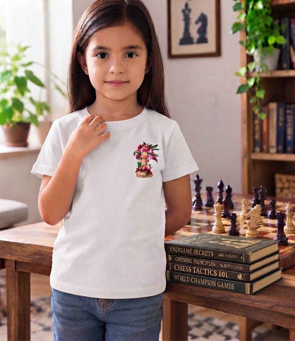 camiseta ajedrez floral