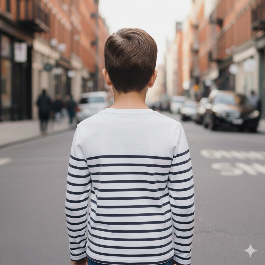 camiseta manga larga de rayas marinera